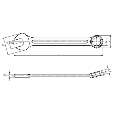 Ключ гаечный комбинированный,32х32 КЗСМИ